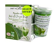 Poudre de Jus d'Orge bio + 1 shaker avec 14 sticks offerts - Diet Horizon