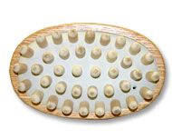 Brosse Massage grands picots bois