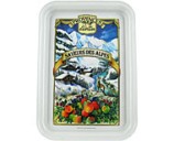 Plateau m�tal 1 tasse d�cor Village Alpin - Provence d'Antan