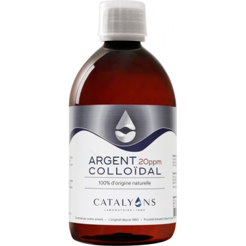 ARGENT colloïdal 20 PPM 500 ml  - Catalyons