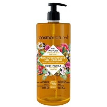 Shampooing douche Miel Propolis 1 litre - Cosmo Naturel