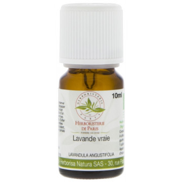 Huile essentielle de LAVANDE VRAIE cultivée BIO 10ml - Herboristerie de Paris