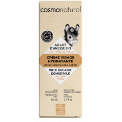 Crème visage hydratante au lait d'ânesse toutes peaux 50ml - Cosmo Naturel