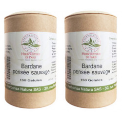 bardane pensee sauvage lot de 2 boites 150 gelules végétales Herboristerie de paris