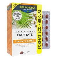 Capital Homme Prostate 120 capsules cure de 2 mois - Dietaroma pépins de courge lycopène zinc Aromatic provence