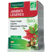 Vigne rouge Marronnier Cyprés Fragon Bio Jambes légères 90 Comprimés - Naturland Aromatic provence