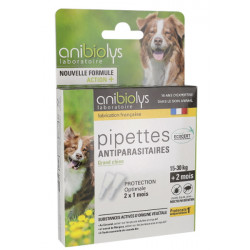 Pipettes antiparasitaires grand Chien 15 à 30 kg - Anibiolys