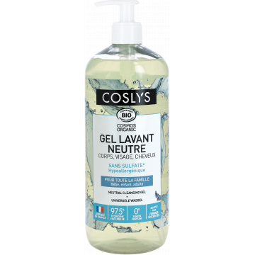 Gel lavant neutre corps visage cheveux 1 litre - Coslys