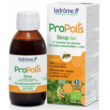 Sirop à la propolis bio avec echinacée et thym 150 ml - Ladrôme