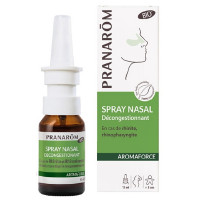 Spray nasal décongestionnant 15ml - Pranarôm antiseptique refroidissements hygiène nasale Aromatic provence