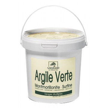 Argile surfine verte Montmorillonite 1kg - Naturado