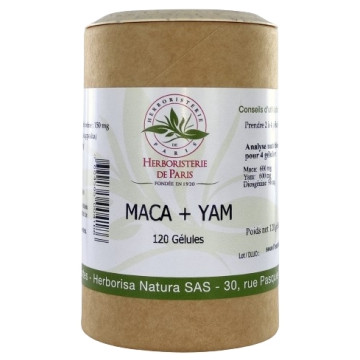 Maca + yam  120 gélules - Herboristerie de Paris