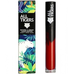 Rouge à lèvres mat naturel et vegan 887 ROUGE BORDEAUX LIVE FEARLESS 8ML - ALL TIGERS