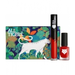 WILD IN RED - coffret lèvres et ongles naturel et vegan  8ML-11ML - ALL TIGERS