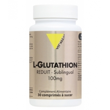 L - Glutathion réduit 100mg Sublingual 30 comprimés à sucer - Vit All Plus