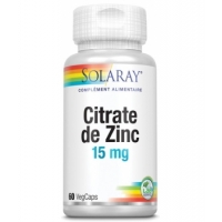 Citrate de ZINC - 15 mg 60 gélules végétales - Solaray Aromatic provence
