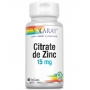 Citrate de ZINC - 15 mg 60 gélules végétales - Solaray