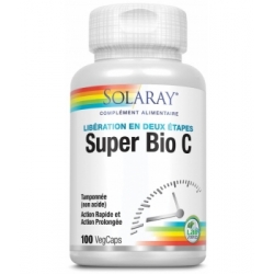 SUPER BIO C Tamponnée 100 gélules - Solaray