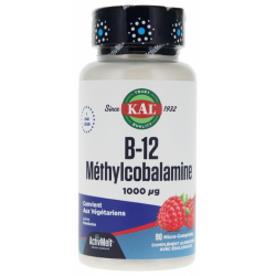 Vitamine B12 1000mcg 90 micro-comprimés à sucer - Solaray