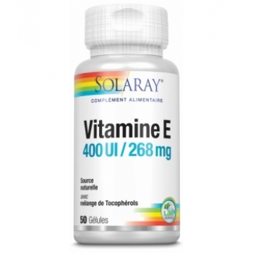 Vitamine E 400 UI - 268 mg 50 capsules - Solaray