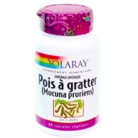 Pois à gratter - Mucuna pruriens -  333 mg standardisé à 15pc de L-DOPA 60 gélules végétales - Solaray Aromatic provence