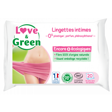 Lingettes intimes apaisantes x20 - Love and Green