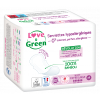 Serviettes ULTRA nuit extra large avec ailettes x9 - Love and Green Aromatic provence