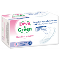 Serviettes incontinence nuit x12 - Love and Green Aromatic provence