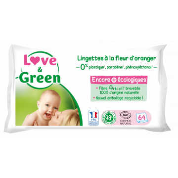 Lingettes fleur d'oranger x64 - Love and Green
