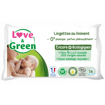 Lingettes au liniment x56 - Love and Green