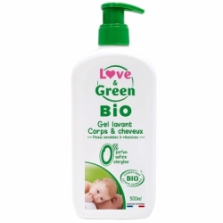 Gel lavant corps et cheveux bio 500ml - Love and Green