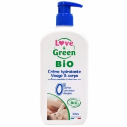 Crème hydratante visage et corps bio 500ml - Love and Green
