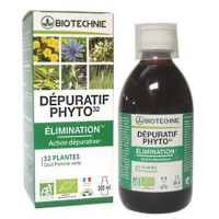 Dépuratif Phyto 32 bio Flacon 300ml - Biotechnie 32 plantes dépuratives et drainantes Aromatic provence