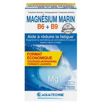Magnésium Marin B6 B9 100 gélules - Biotechnie Aquatechnie