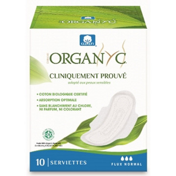 Serviettes ultra-fines Flux normal x10 - Organyc