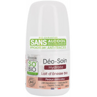 Déo Soin Déodorant soyeux lait d'ânesse peaux normales à sensibles 50ml - So Bio Etic controle et irritations Aromatic provence