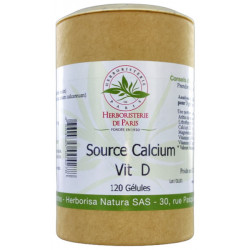 Source Calcium Vitamine D 120 gélules - Herboristerie de Paris