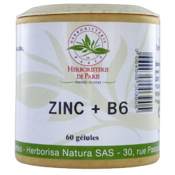Zinc et Vitamine B6 60 gélules - Herboristerie de Paris