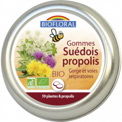 Gommes suédois à la Propolis aux 59 plantes biologiques 45g - Biofloral