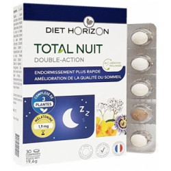Total nuit avec Mélatonine 30 comprimés - Diet Horizon