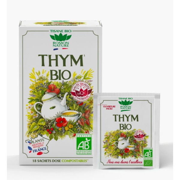 Tisane Thym bio, une infusion biologique Romon Nature infusion Aromatic  provence