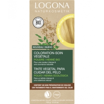 Coloration soin végétale poudre Blond doré 100gr - Logona