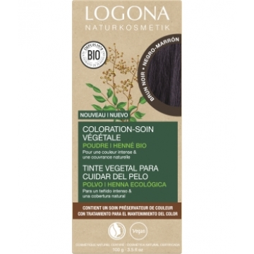Coloration soin végétale Brun Noir 100gr - Logona