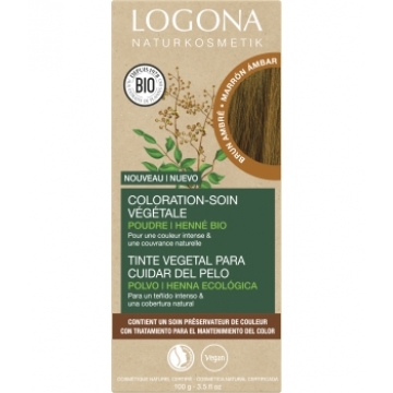 Coloration soin végétale Brun ambré 100gr - Logona