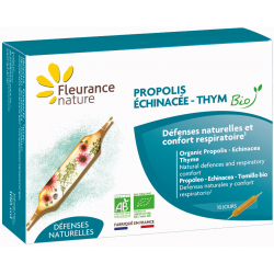 Propolis Échinacée Thym Bio 10 ampoules - Fleurance Nature