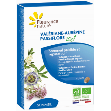 Valériane Aubépine Passiflore Bio 60 comprimés - Fleurance Nature