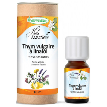 huile essentielle de Thym vulgaire à linalol bio 10ml - Phytofrance