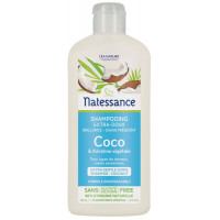 Shampooing extra doux usage fréquent coco et kératine végétale 250ml - Natessance lisse et régénère la trame capillaire