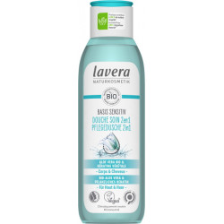 Gel douche soin 2en1 basis sensitiv 250 ml - Lavera