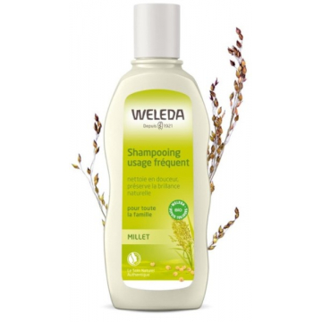 Shampoing usages fréquents Millet pour toute la famille 190ml - Weleda